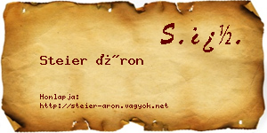 Steier Áron névjegykártya
